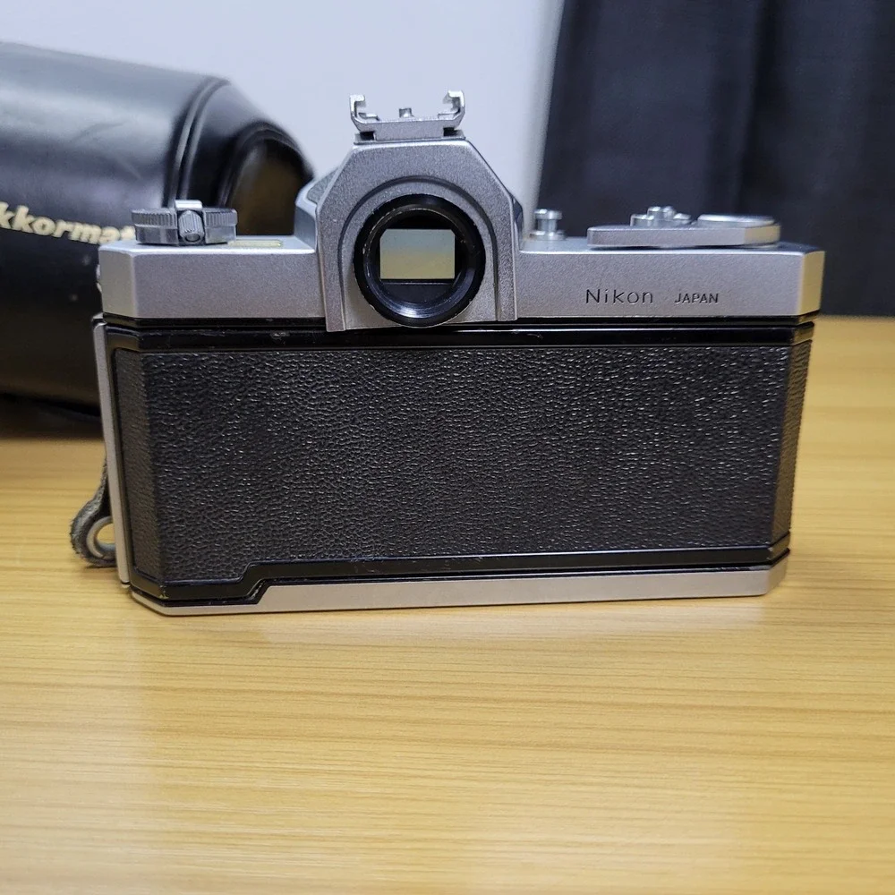 Nikon Nikomat FTN Silver 35mm Film SLR w/ Case Nikkor-H Auto 50mm f/2 Excellent